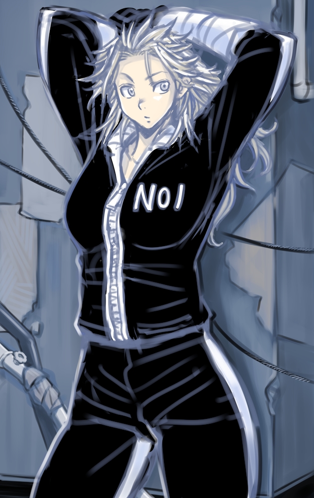 The Big ImageBoard (TBIB) - arms behind head clothes writing dorohedoro jersey noi (dorohedoro ...