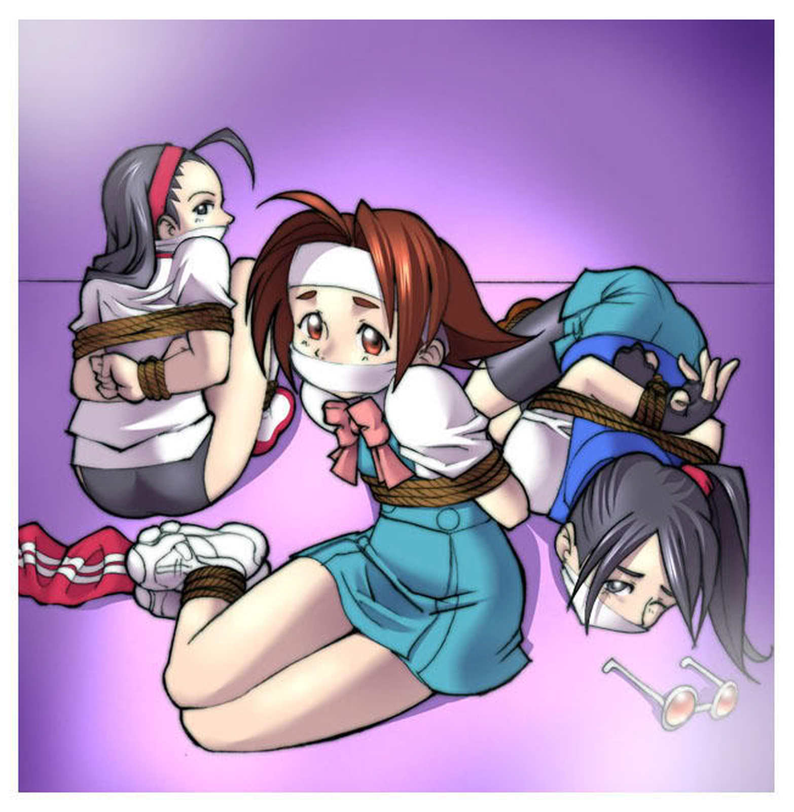 Anime bound and gagged