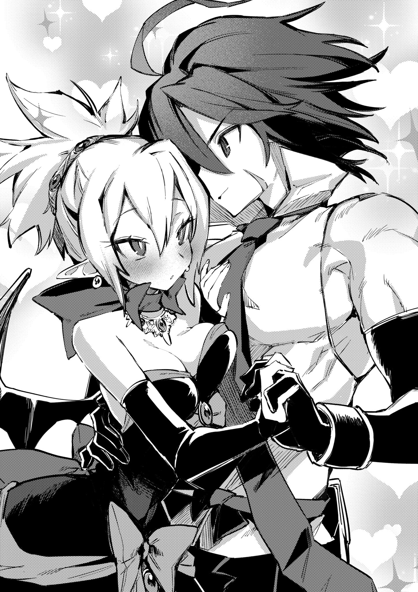 The Big ImageBoard (TBIB) - 1boy 1girl adell (disgaea) ahoge bare ...