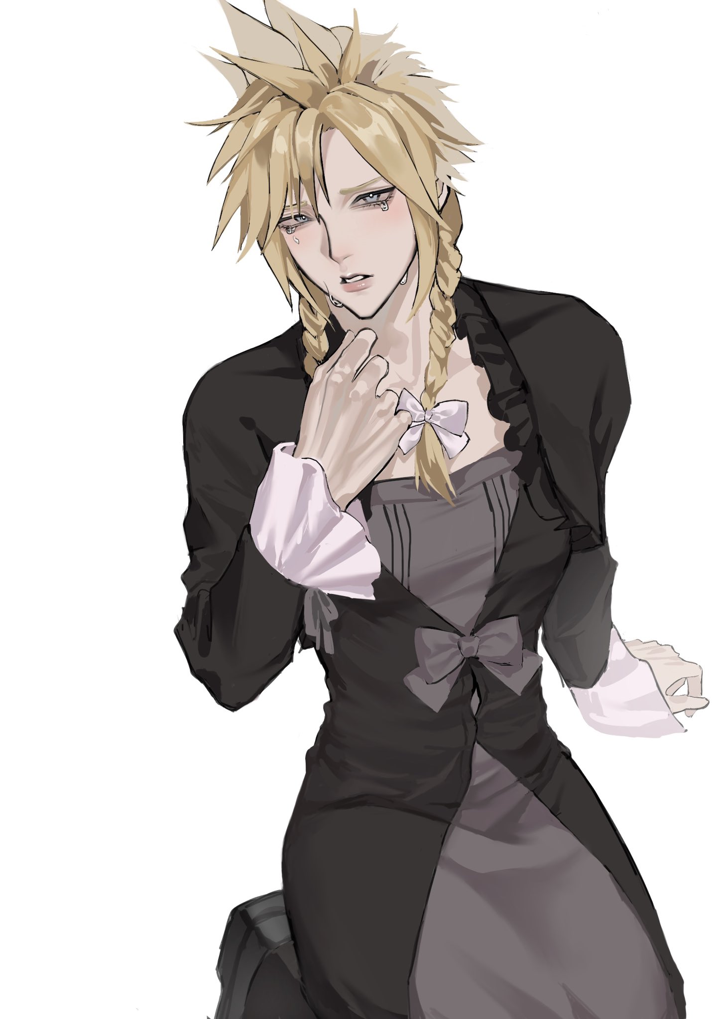 The Big ImageBoard (TBIB) - 1boy blonde hair blush bow braid cloud ...