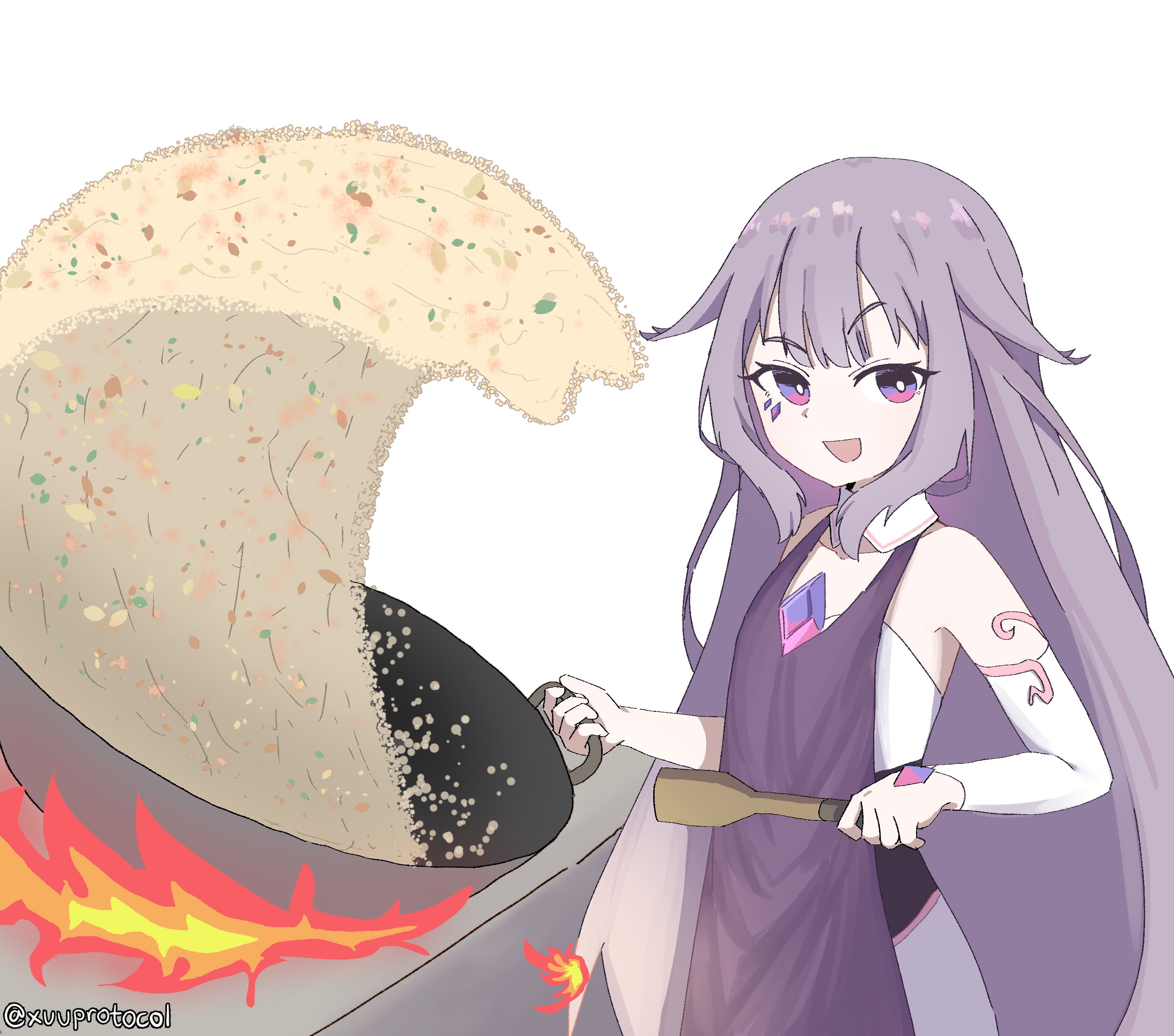 The Big ImageBoard (TBIB) - 1girl absurdres apron cooking dress fire ...