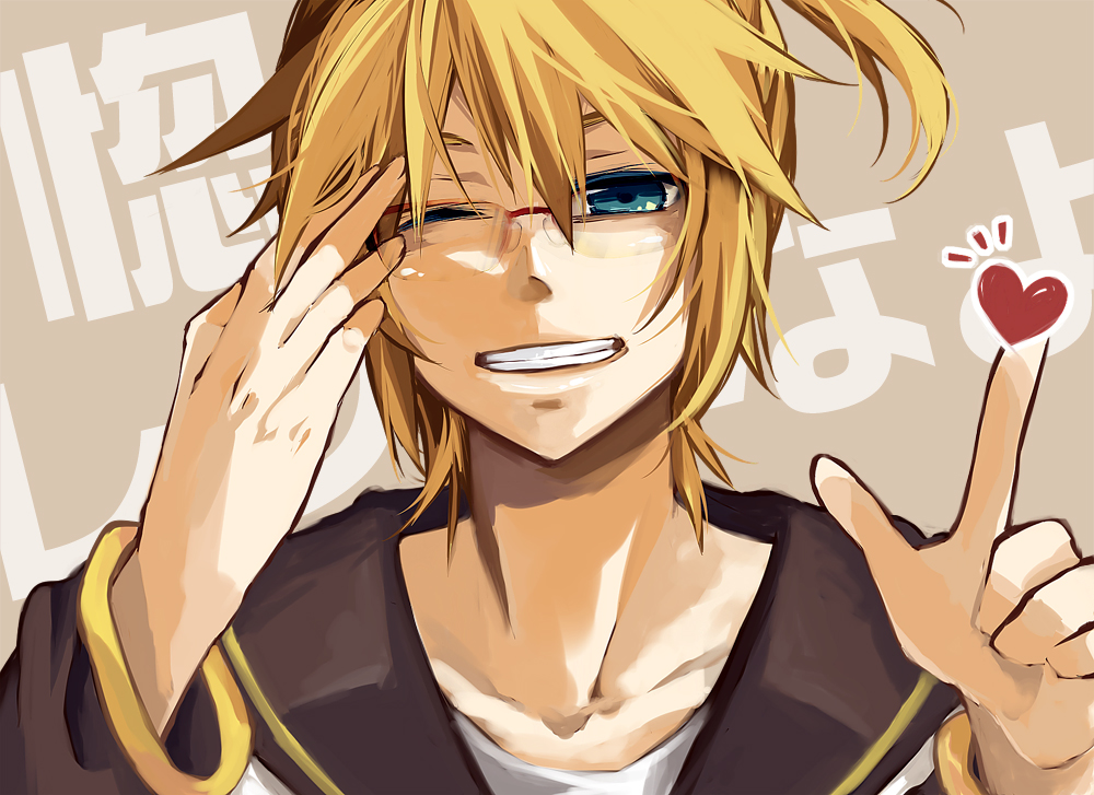 Anime male blonde hair blue eyes
