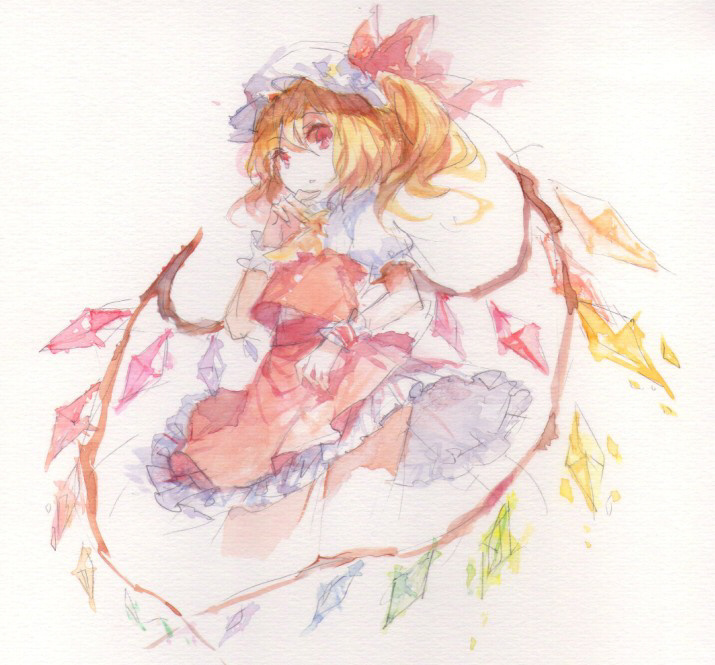 The Big ImageBoard (TBIB) - 1girl ascot blonde hair flandre scarlet hat ...
