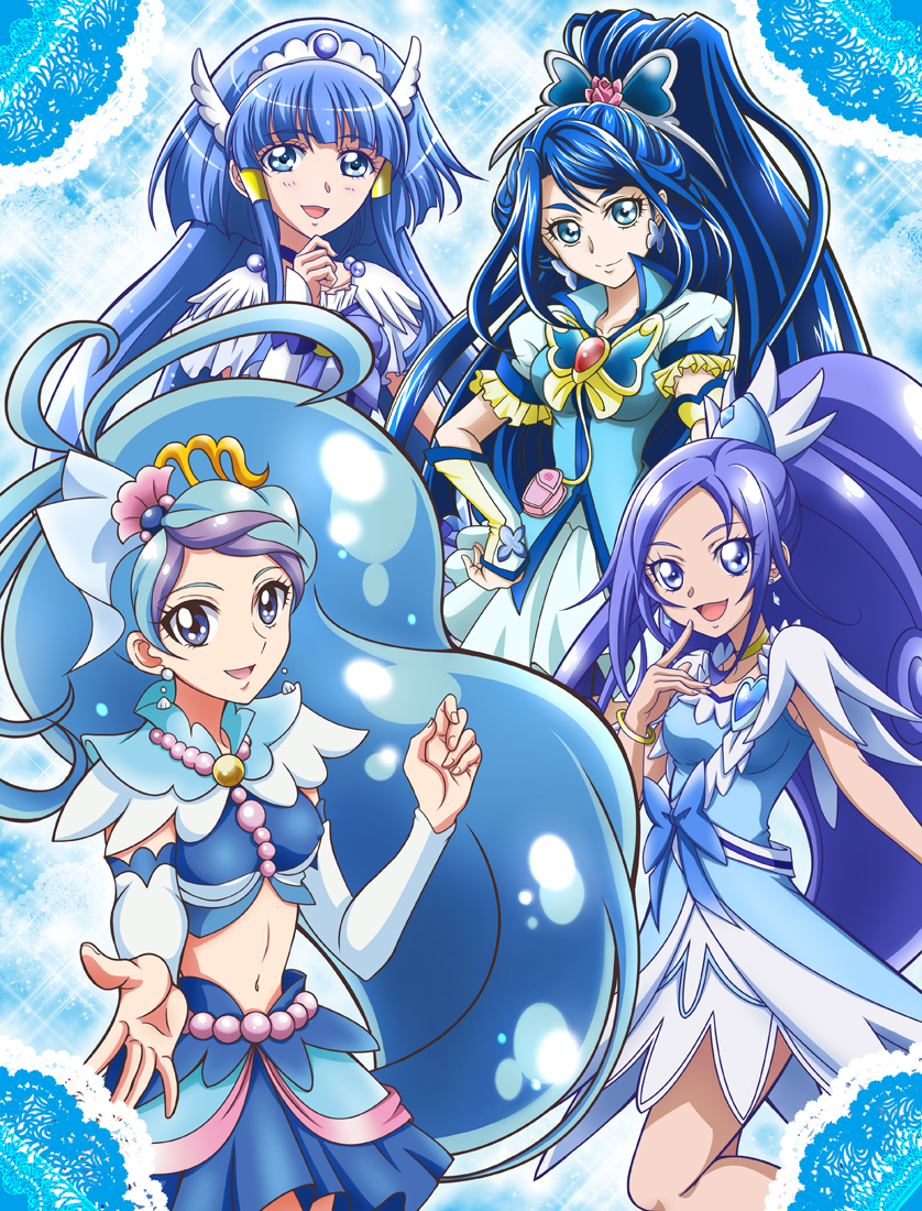 The Big ImageBoard (TBIB) - aoki reika arm warmers blue blue background ...