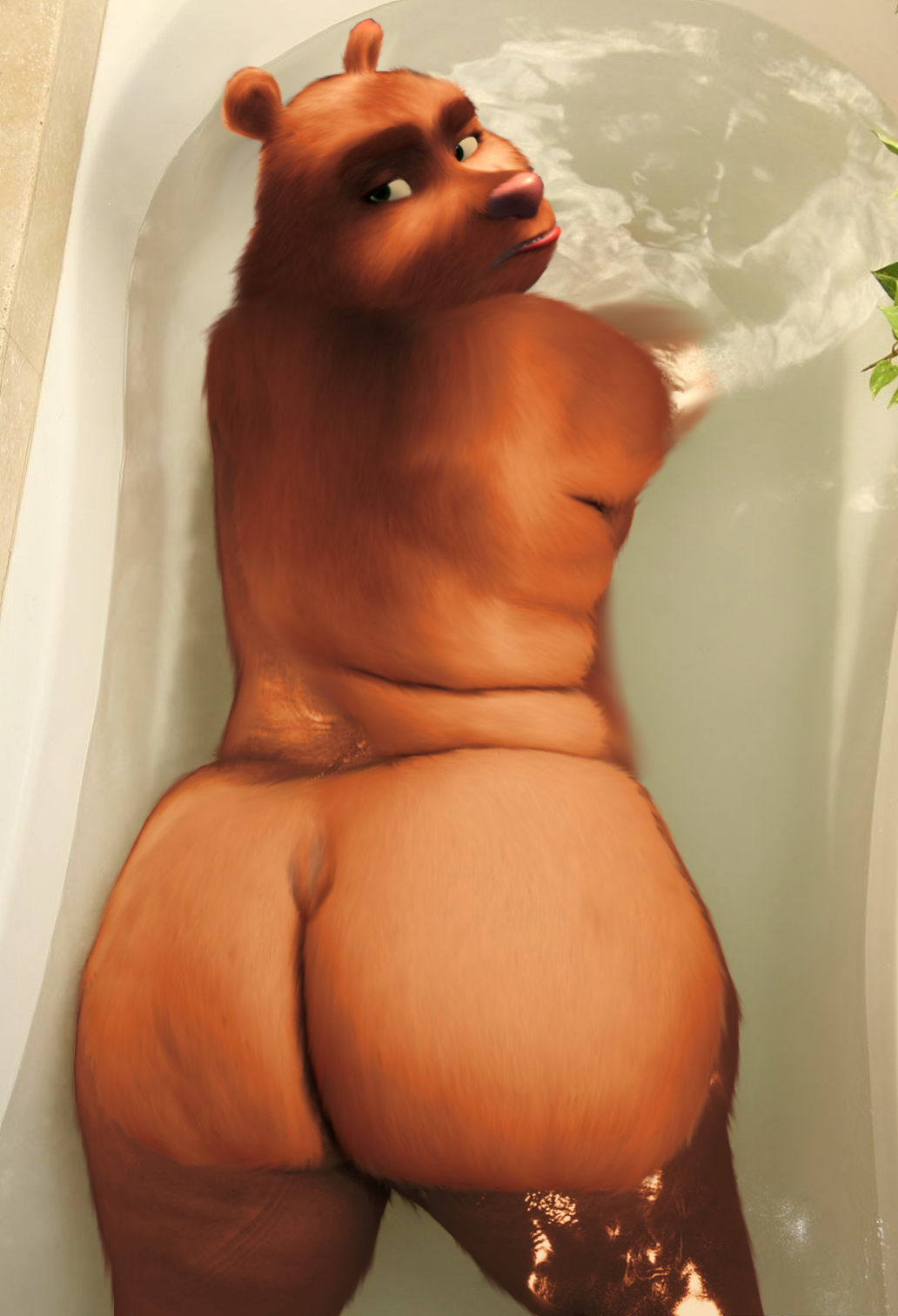 The Big ImageBoard (TBIB) - bath bear big butt butt chubby edit female mamm...
