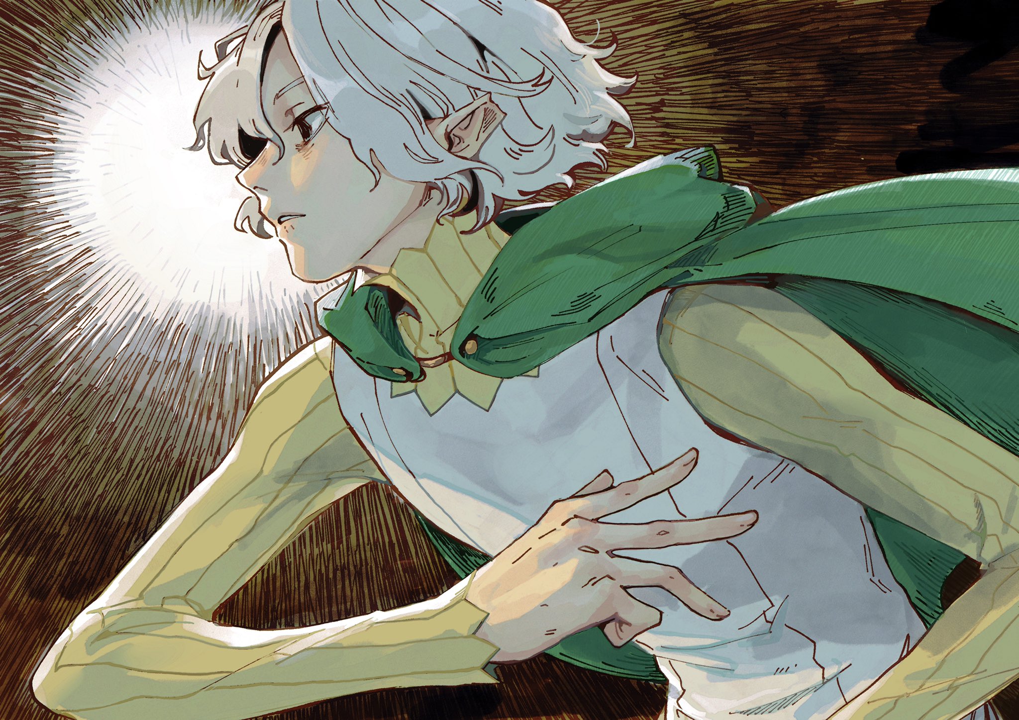 Mithrun Elf The Big ImageBoard (TBIB) - 1boy badhapple bags under eyes black eyes ...