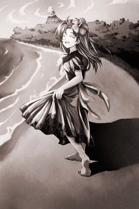 The Big ImageBoard (TBIB) ^ ^ ^o^ ahoge barefoot beach bow closed