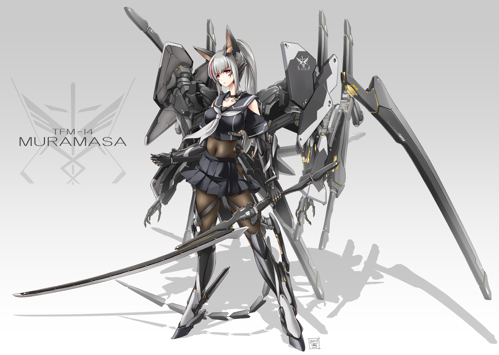 The Big ImageBoard (TBIB) - 1girl akatsuki akane animal ears black ...