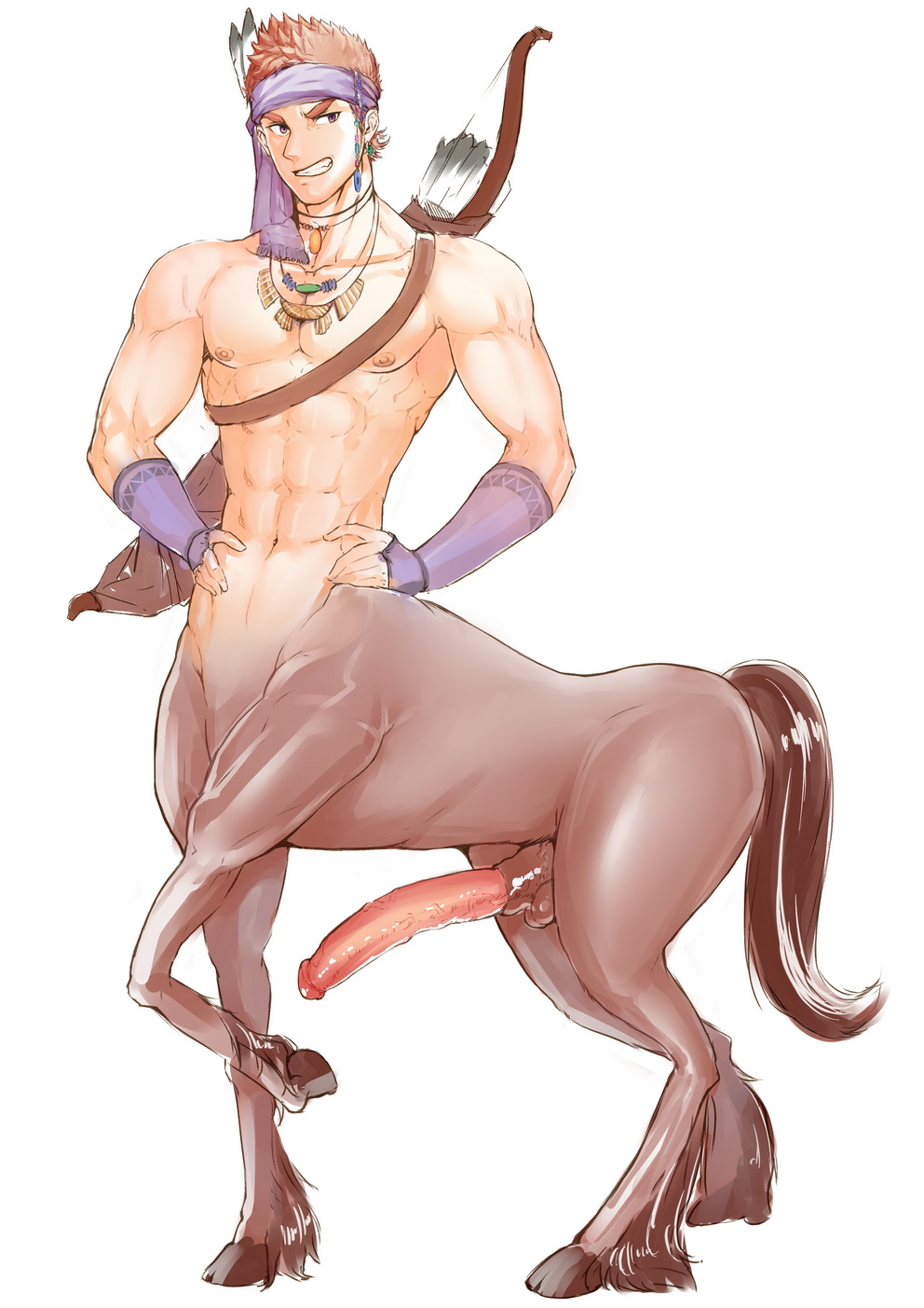 centaur equine human male mammal penis taur.