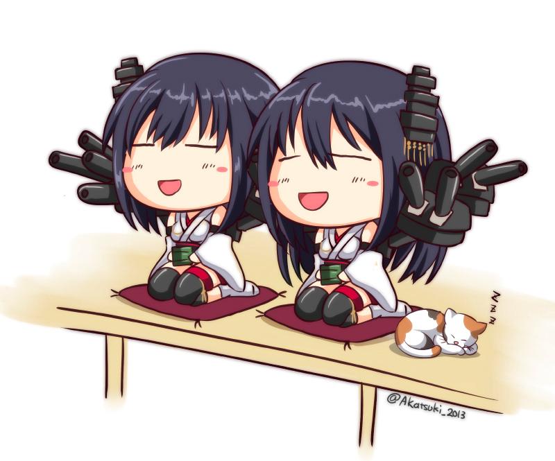 The Big ImageBoard (TBIB) - 2girls akatsuki akane bare shoulders black ...