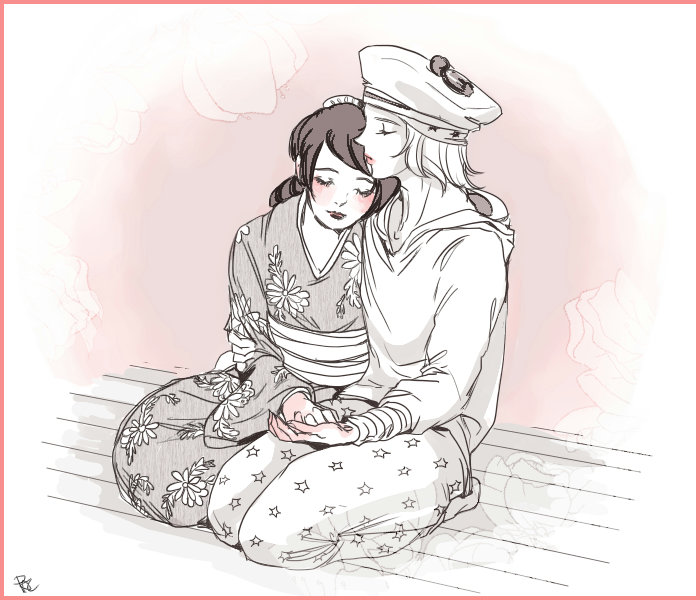 The Big ImageBoard (TBIB) - 1boy 1girl border closed eyes commentary ...