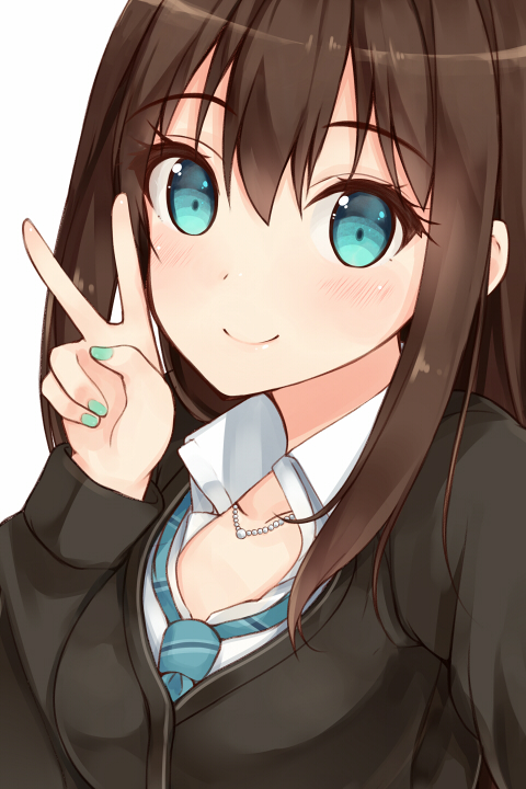 The Big Imageboard Tbib Bad Id Bad Pixiv Id Brown Hair Green Eyes