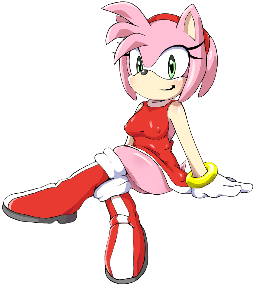 alpha_channel amy_rose anthro black_nose boots breasts butt clothed clothin...