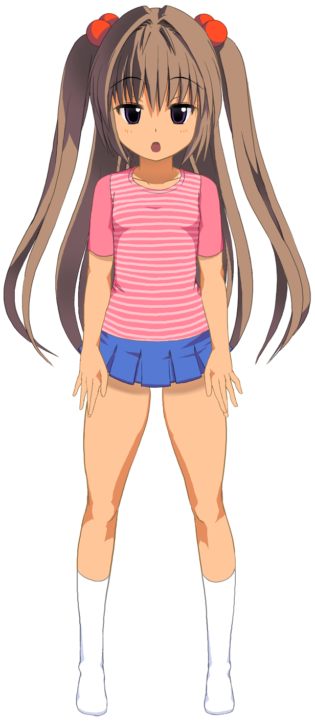 The Big ImageBoard TBIB 1girl Bangs Brown Hair Collarbone Flat 