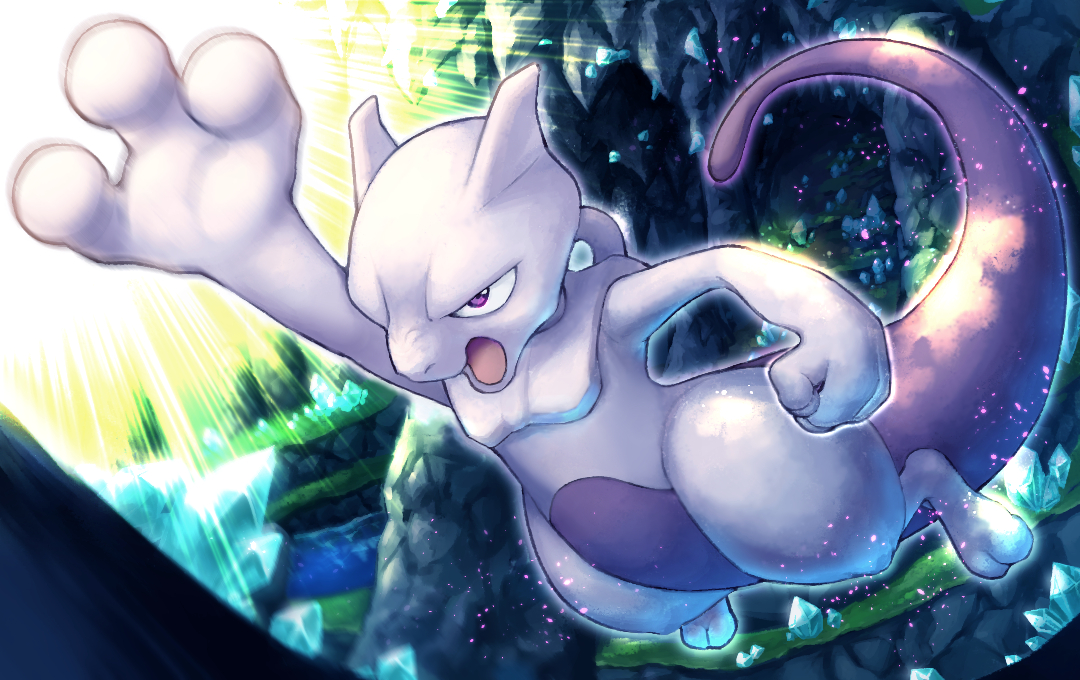 Mewtwo Float The Big ImageBoard (TBIB) - colored skin crystal floating full body ...