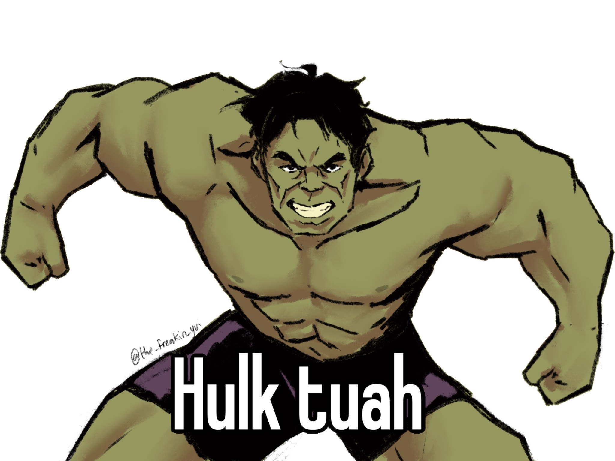 Hulk Abs The Big ImageBoard (TBIB) - 1boy abs black hair black shorts clenched ...