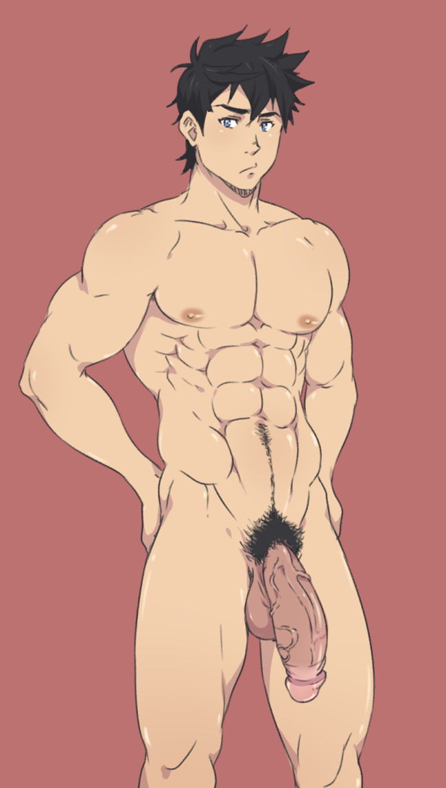 The Big ImageBoard (TBIB) - 1boy abs bara ichan looking at viewer male focu...