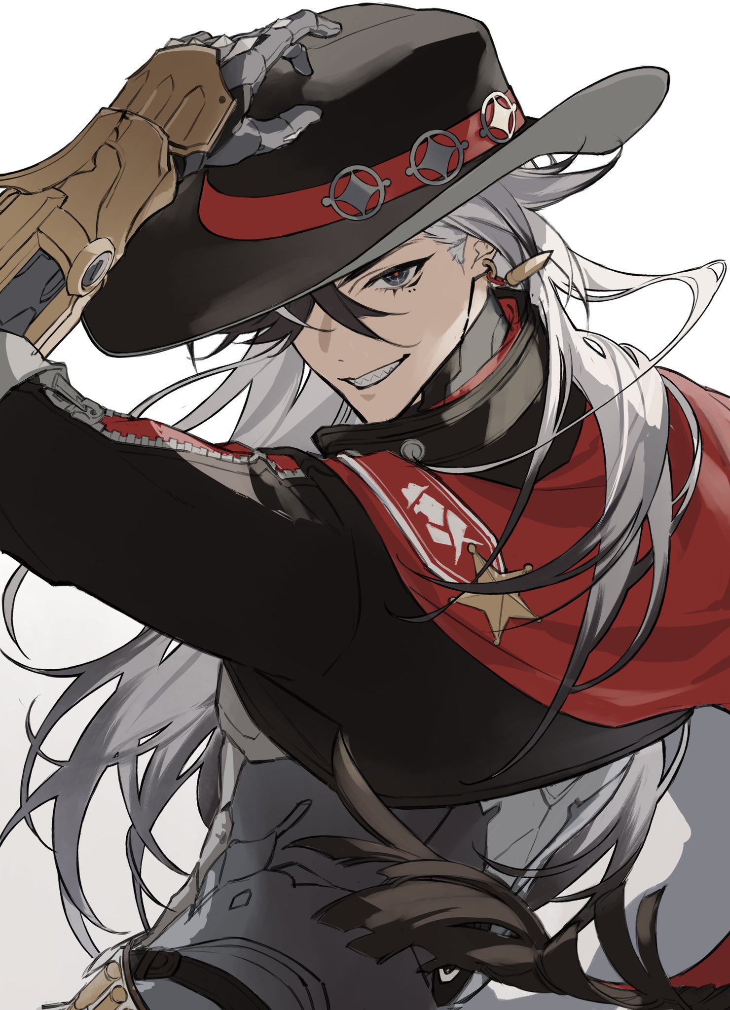 The Big ImageBoard (TBIB) 1boy black hair black hat boothill (honkai