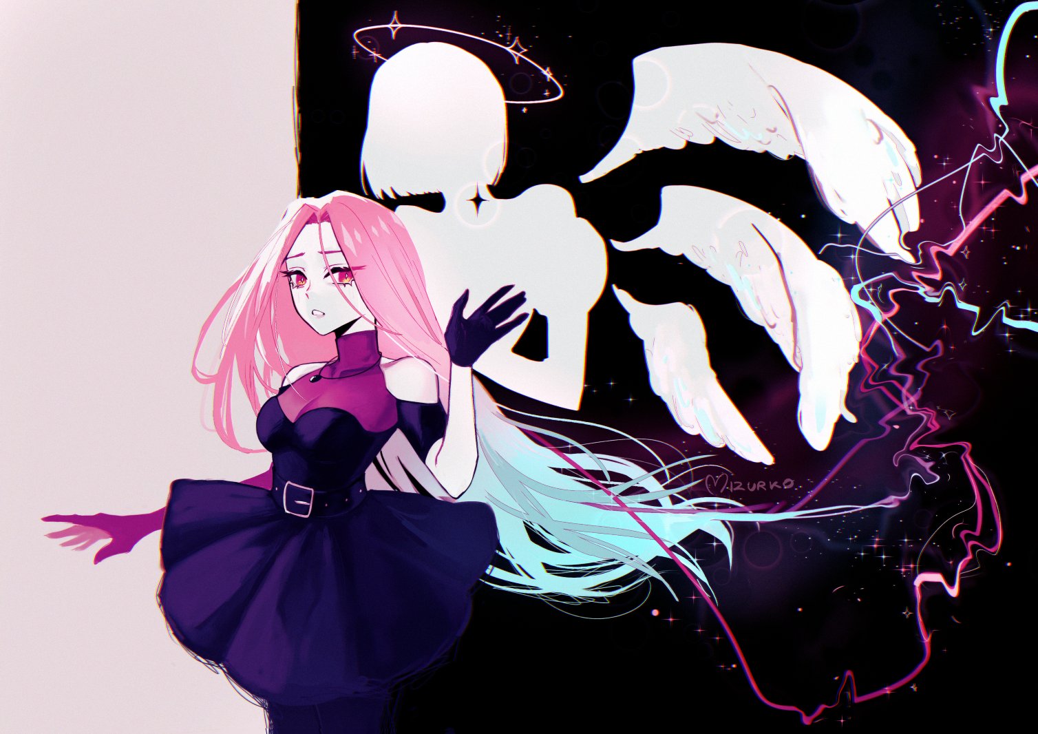 The Big ImageBoard (TBIB) - 2girls alien stage angel angel wings black ...