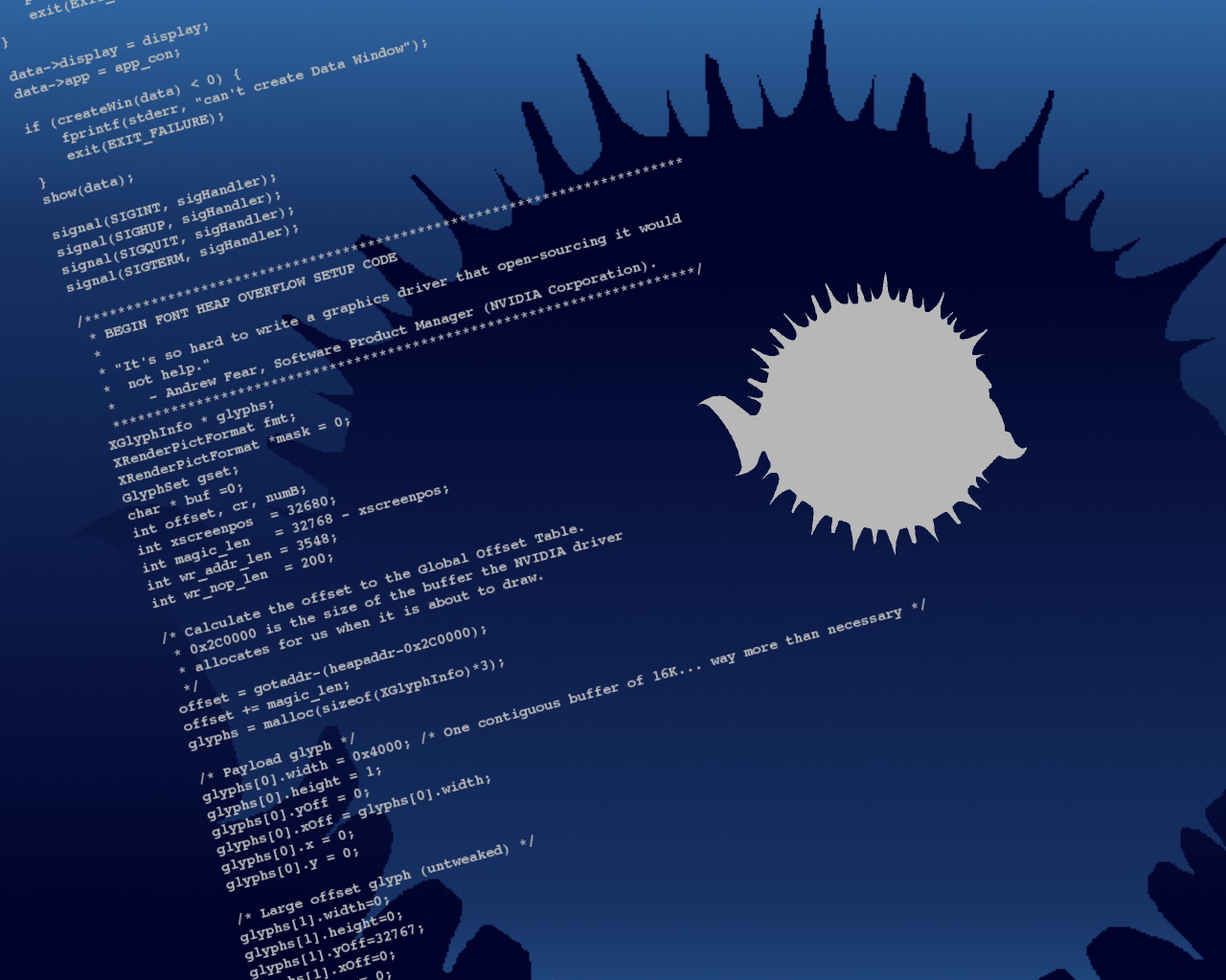 The Big ImageBoard (TBIB) - ansi c bsd code fish silhouette xlib | 469107