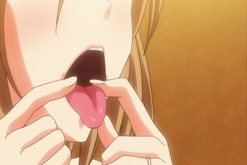 Anime girl blow kiss