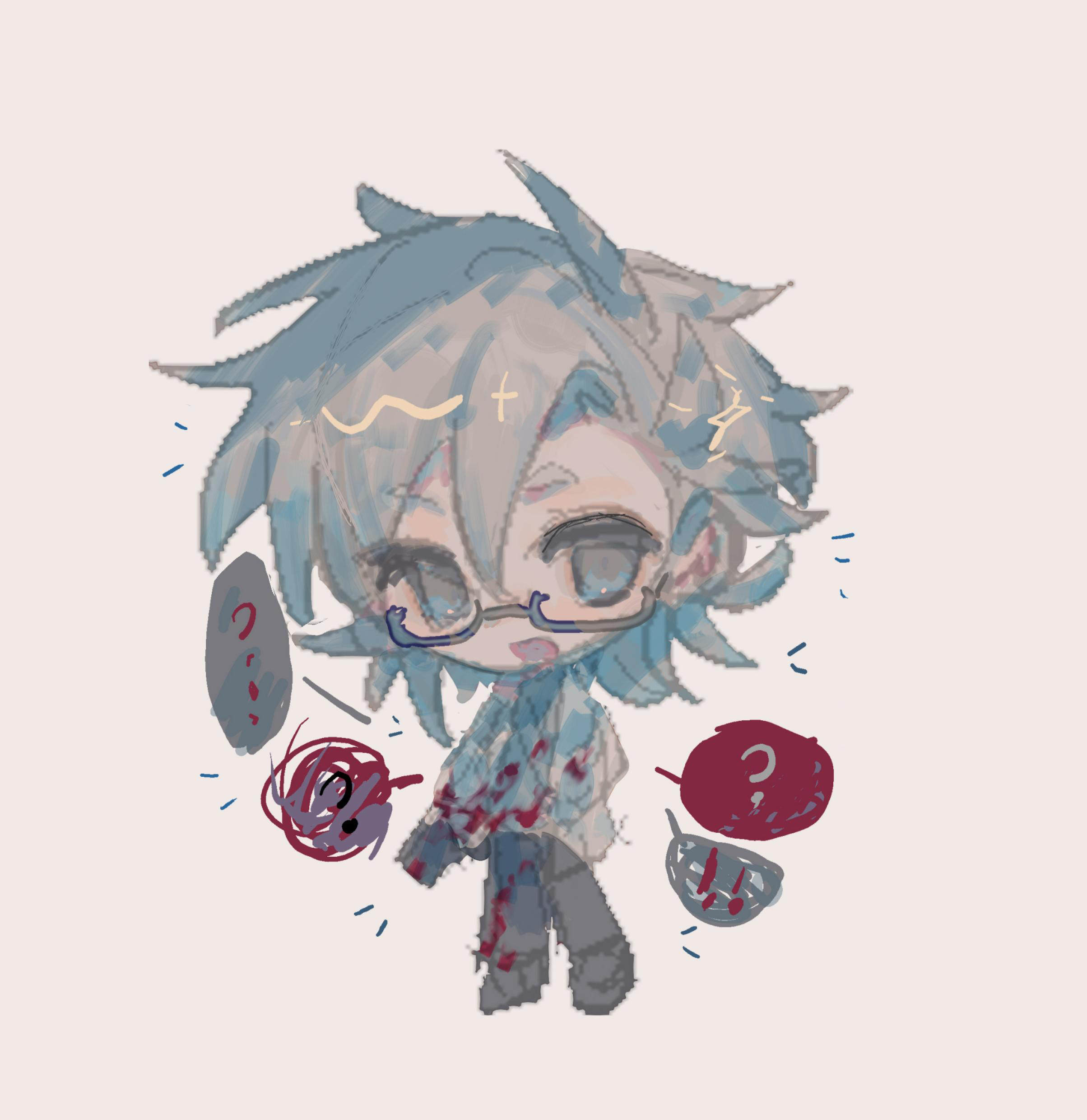 The Big ImageBoard (TBIB) - ! !! 1boy ? absurdres black pants blue eyes ...