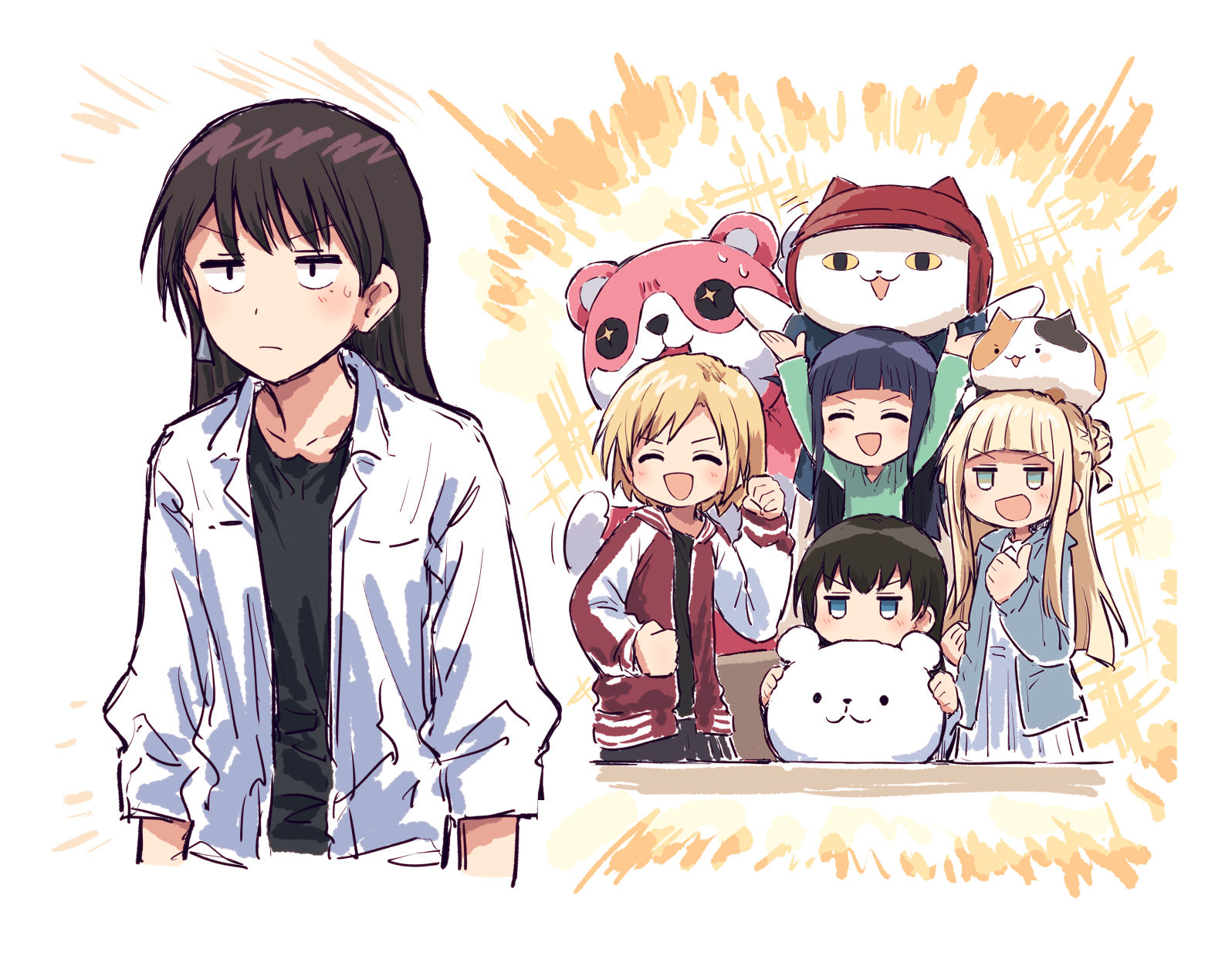 The Big ImageBoard (TBIB) - 5girls :3 animal on head bang dream! bang ...