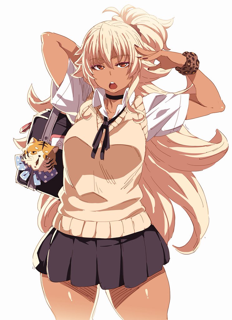 Black skinned anime girl