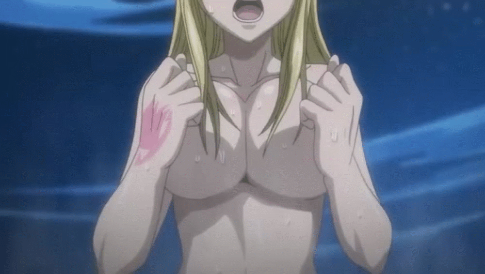 (TBIB) - 1girl animated animated gif blonde hair bouncing breasts breasts f...