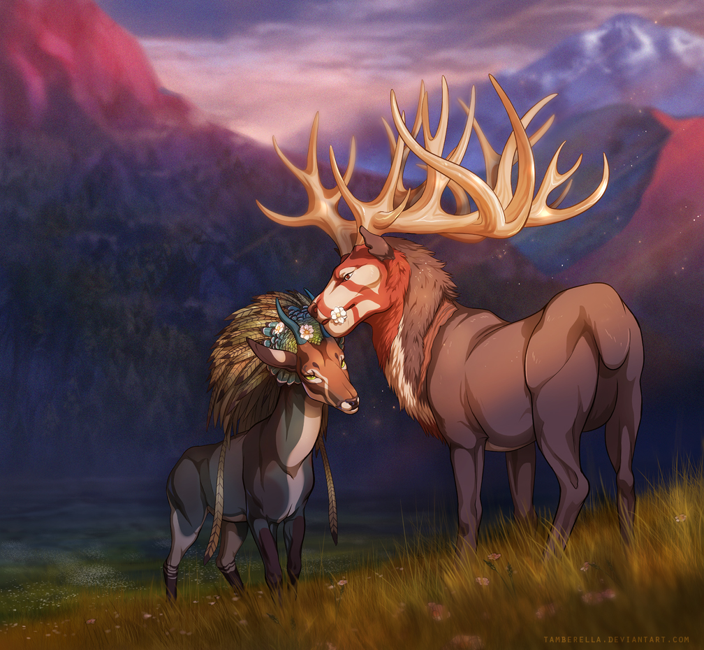 Олень скай. Олень арт. Олень арты. Олень фэнтези. Олень с красивыми рогами.