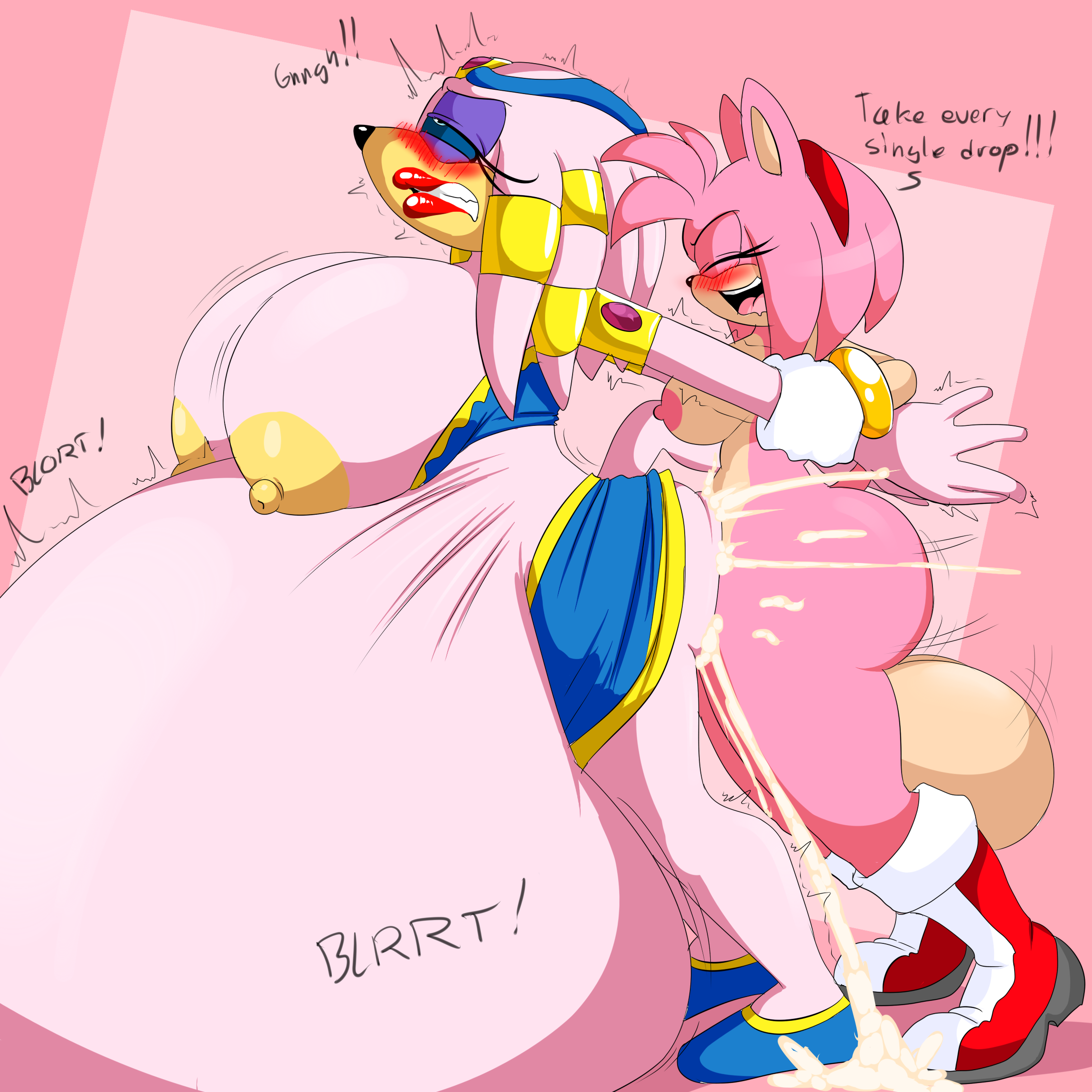 See sonic inflation, Sonic begging for bigger cocks to fill her