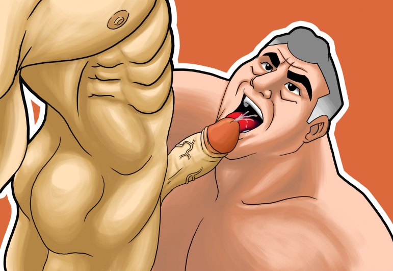 Gay Monsterschwanz Cartoon Oral