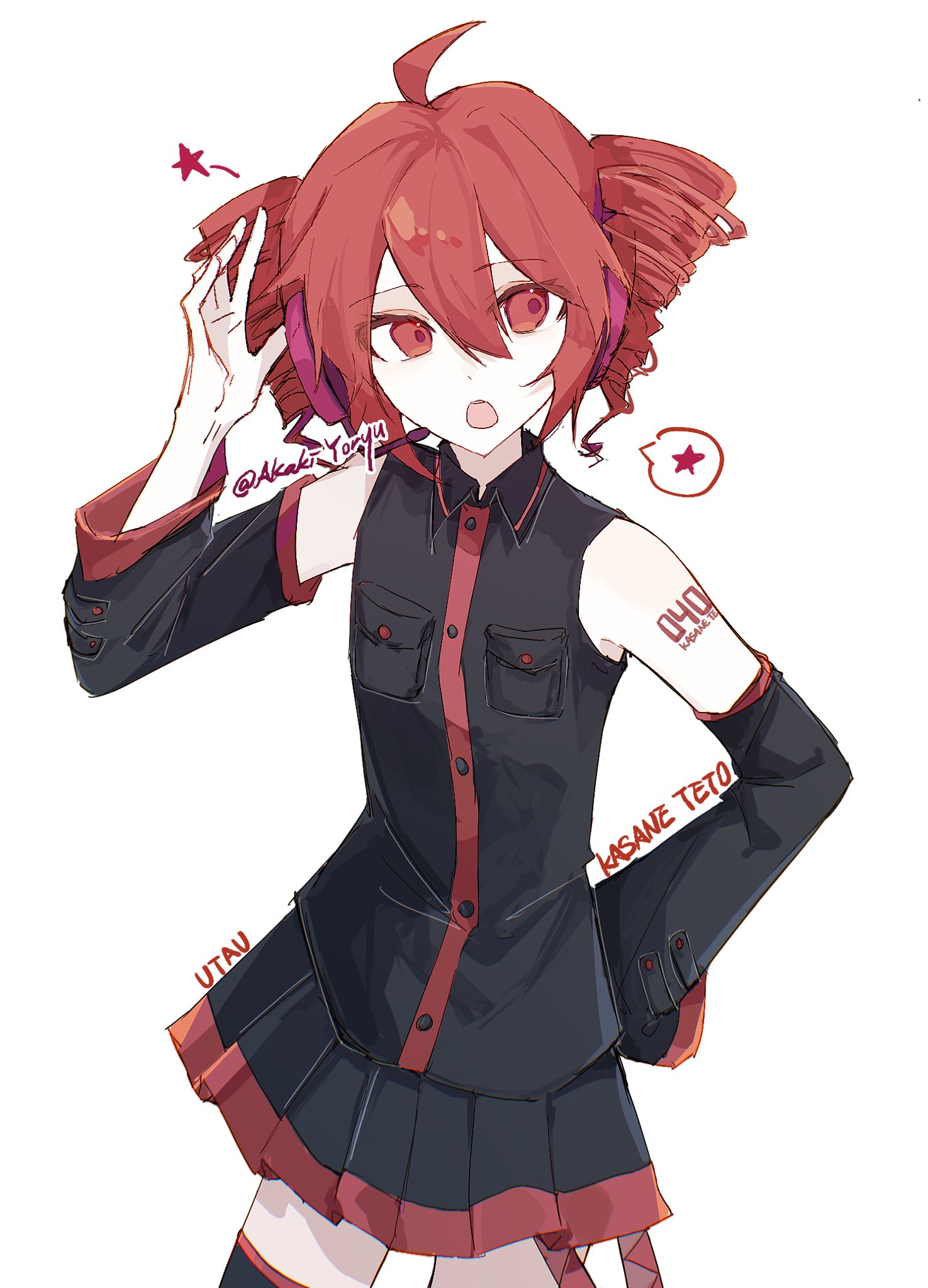 The Big ImageBoard (TBIB) - 1girl ahoge belt black shirt black skirt ...