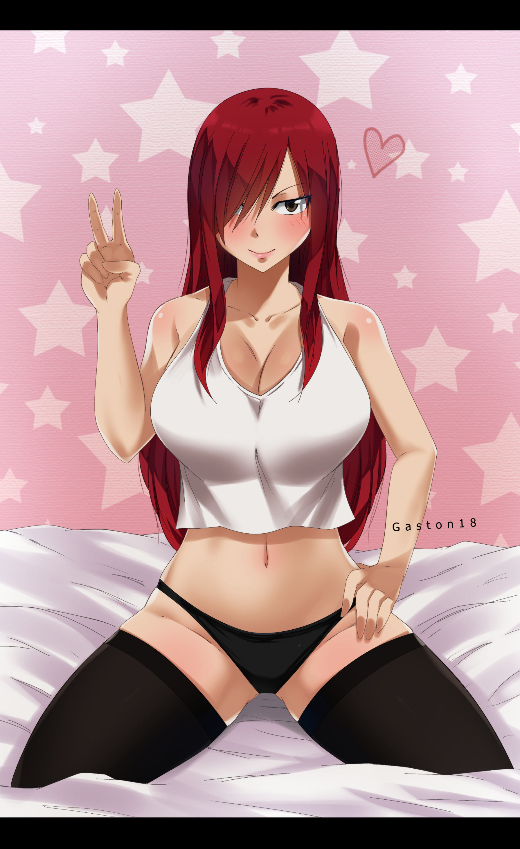 The Big ImageBoard (TBIB) - 1girl erza scarlet fairy tail red hair solo 667...