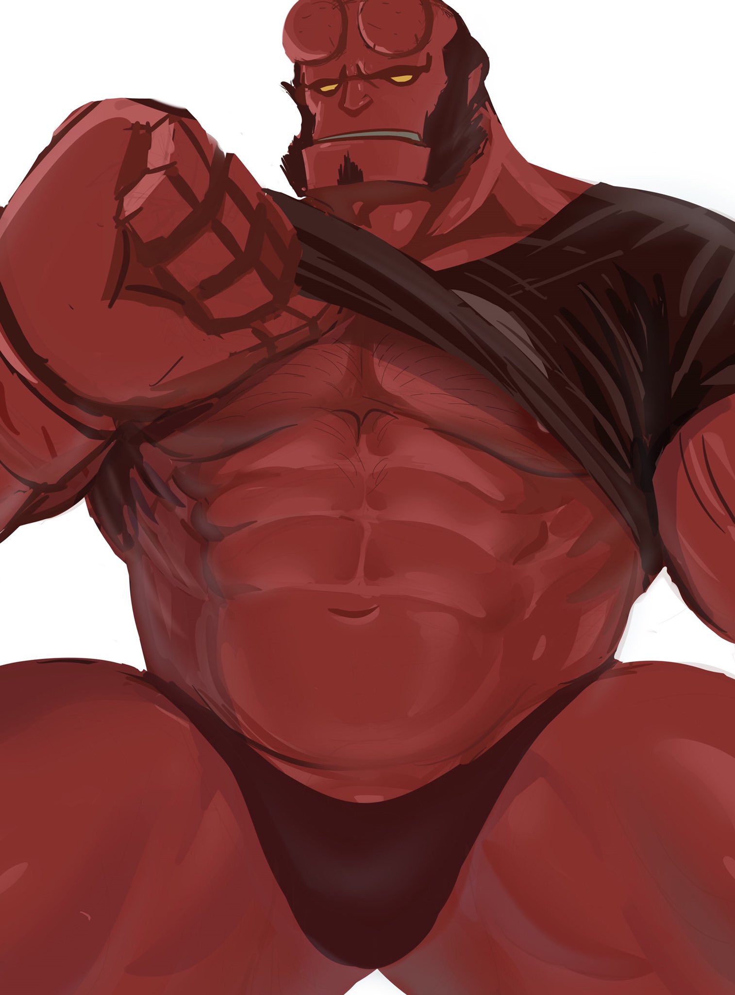 The Big ImageBoard (TBIB) - 110 (ylnzei) 1boy abs bara biceps black ...