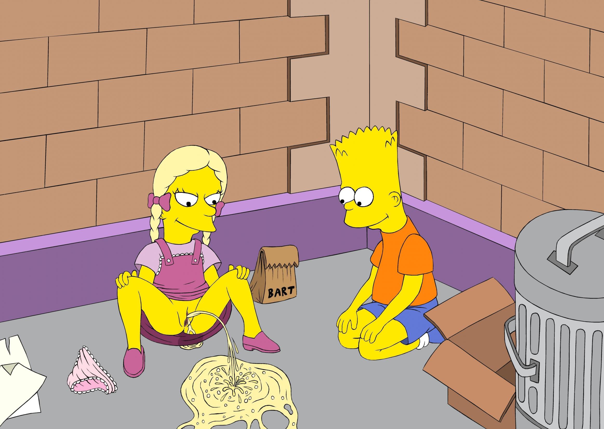 Lisa simpson peeing