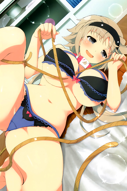 ibuki(senran_kagura) large_breasts official_art panties rope senran_kagura ...
