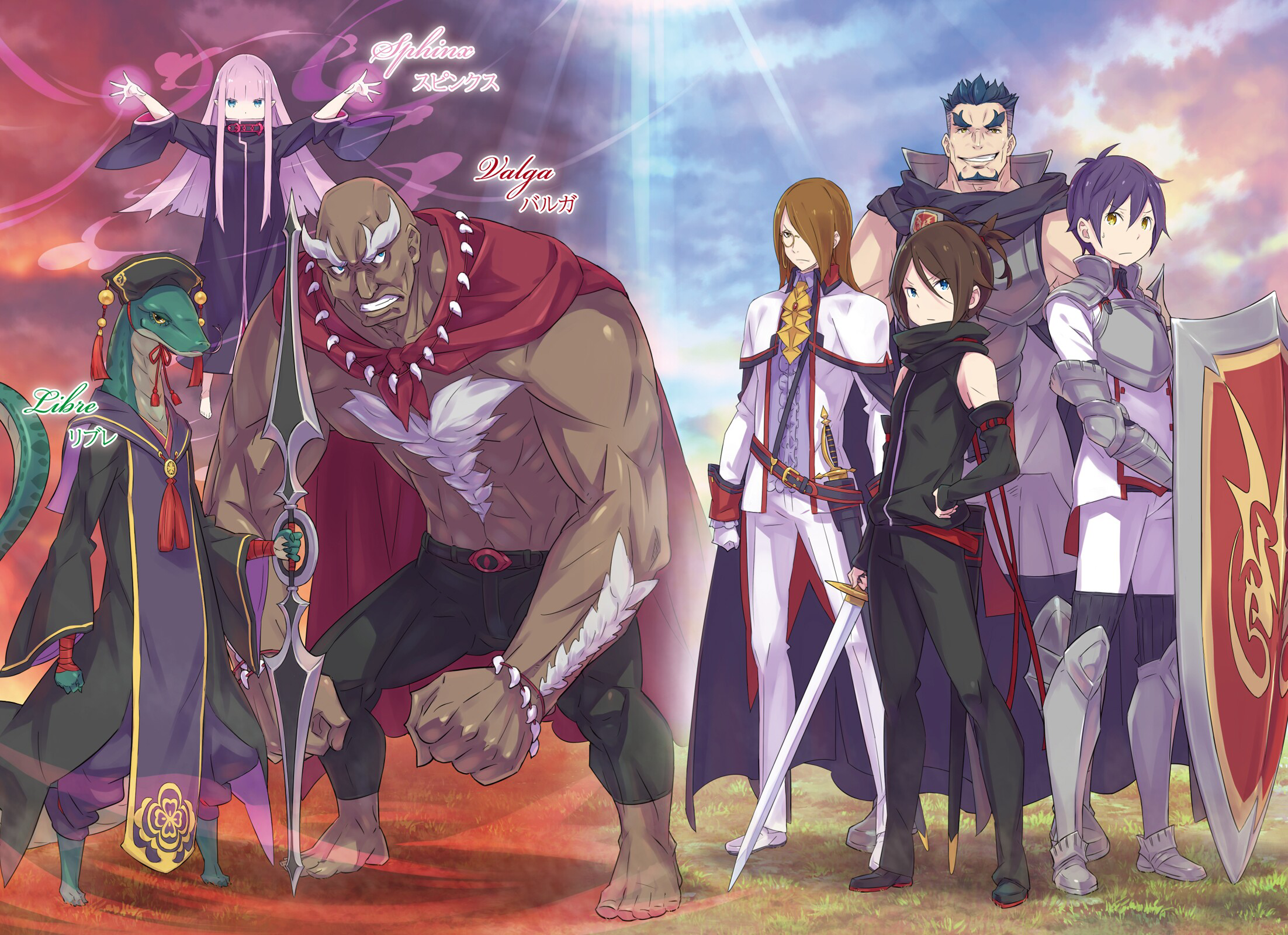 жизнь в альтернативном мире с нуля. аниме жизнь с нуля в альтернативном мире. персонажи альтернативный мир. Isekai quartet аниме. ре зеро герои аниме.