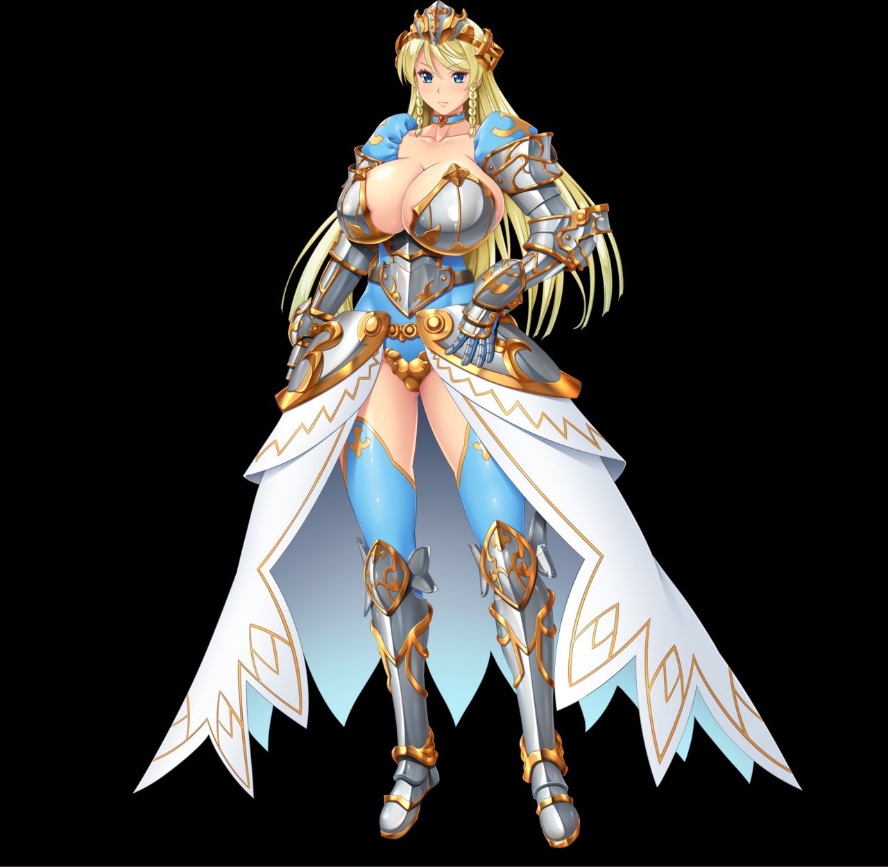 The Big ImageBoard (TBIB) - armor blonde hair clevage huge breasts knight 6...