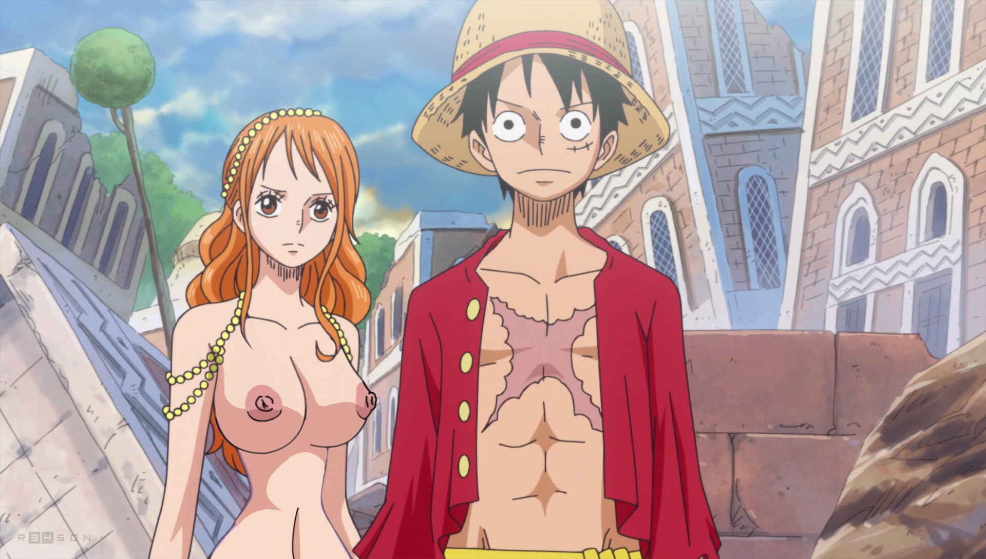 Nami and robin nude beach HD porn pics