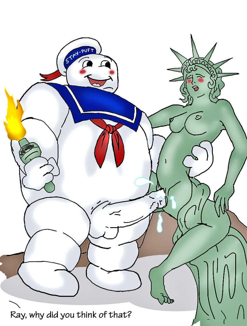 ghostbusters lady_liberty mr.stay_puft statue_of_liberty tagme.