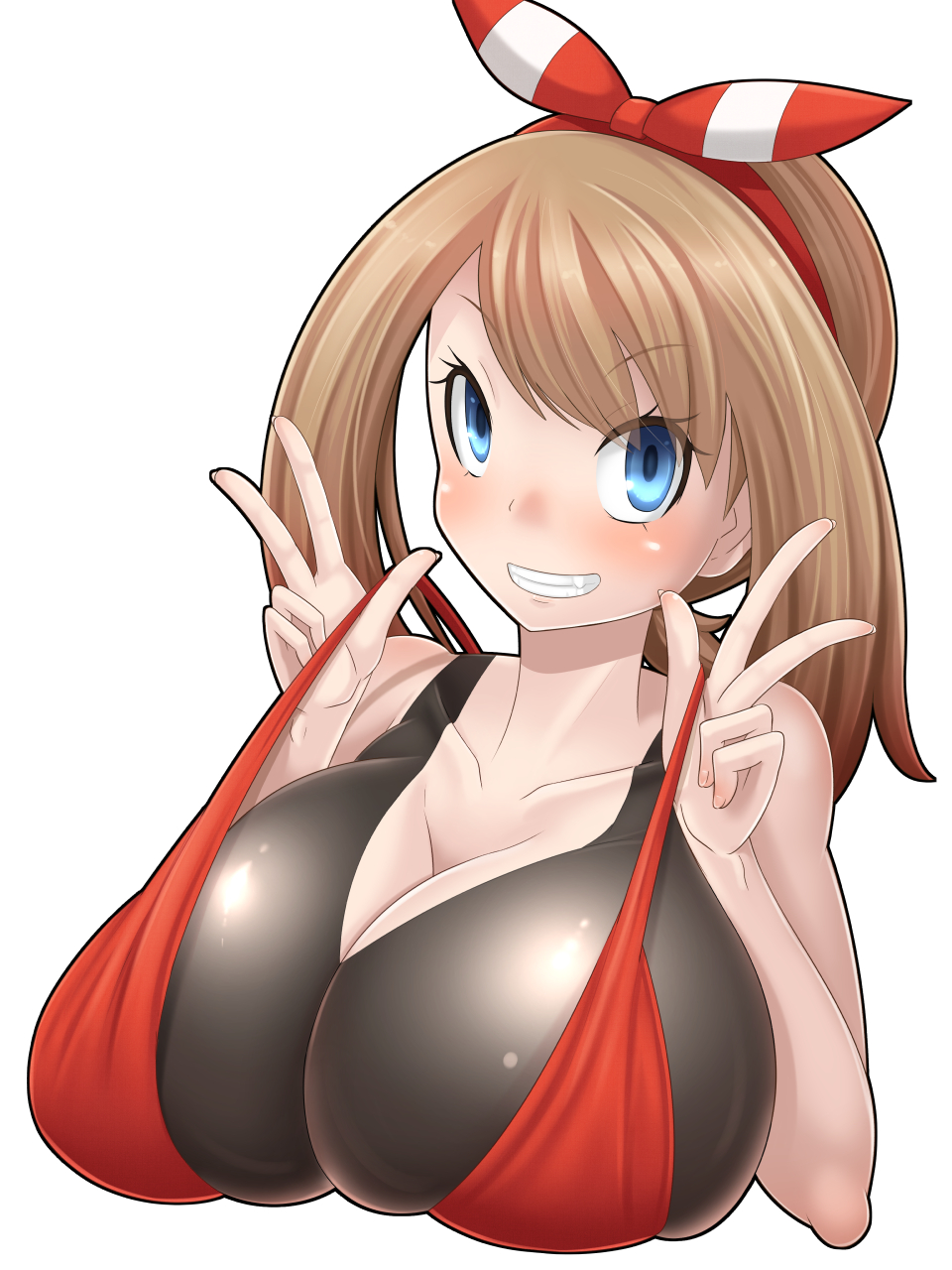 (pokemon) haruka(pokemon_oras) highres huge_breasts looking_at_viewer mokko...