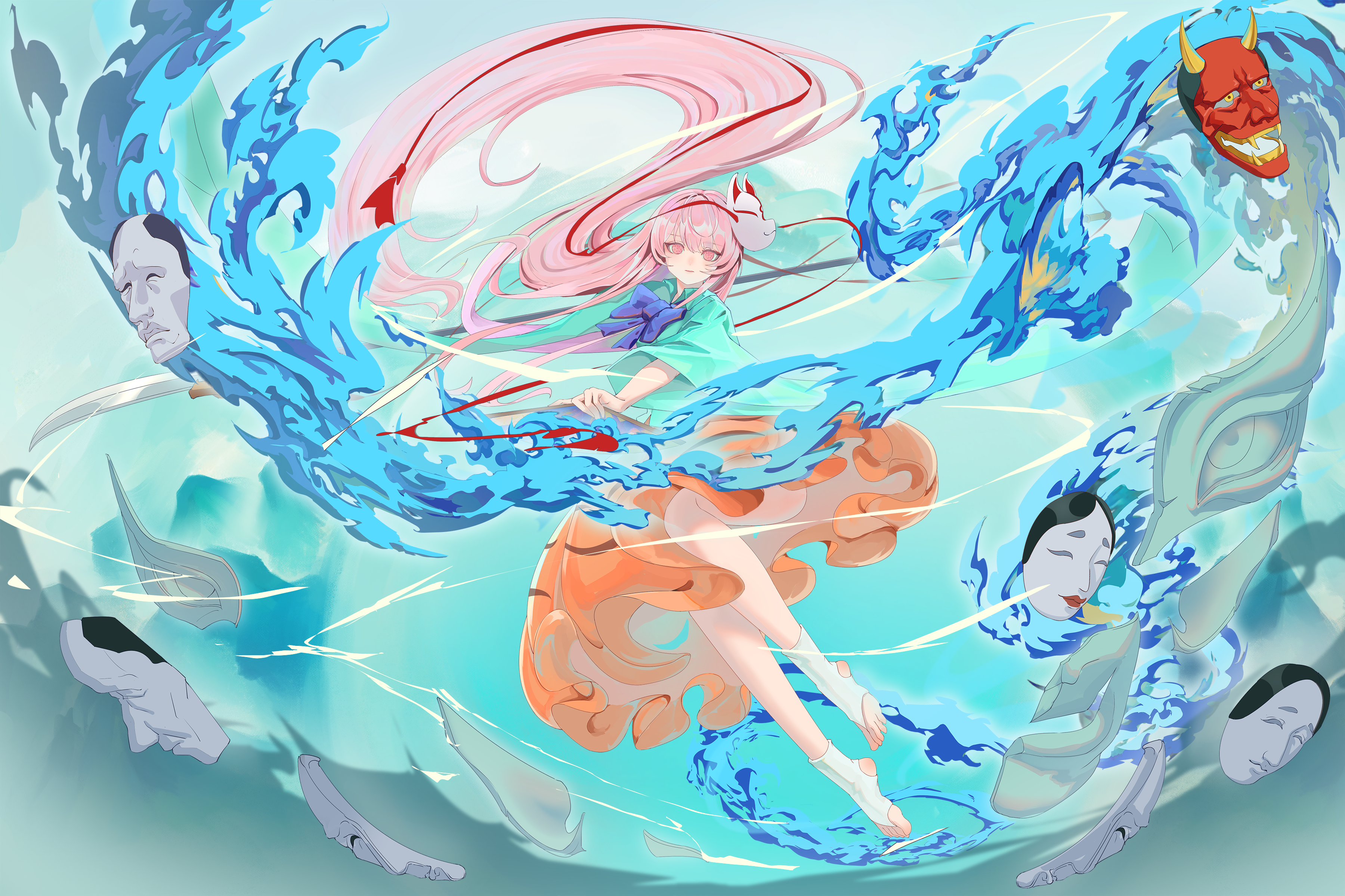 The Big ImageBoard (TBIB) - 1girl absurdres aqua shirt artist request ...