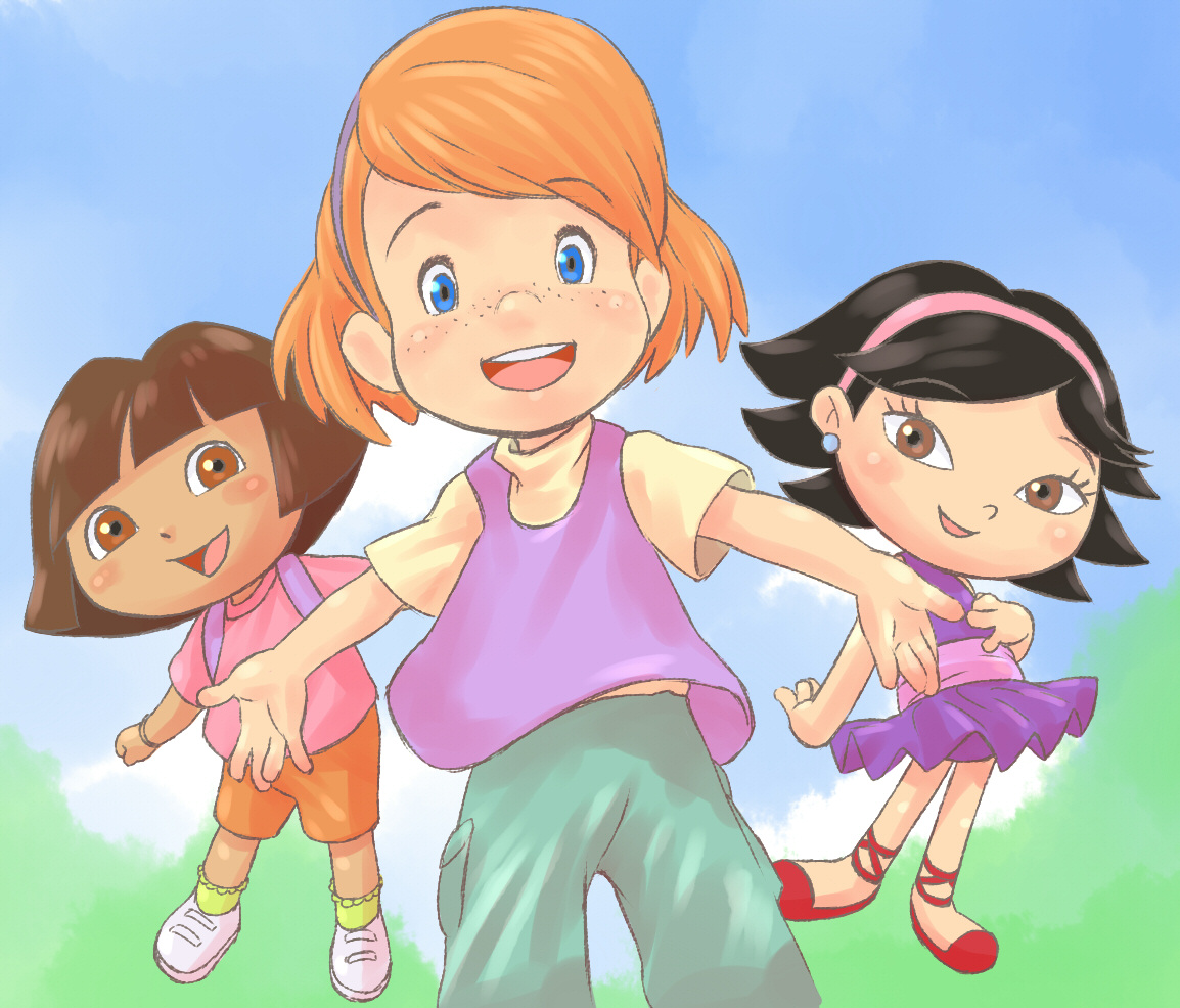 The big imageboard tbib 3girls child darby dora dora the explorer