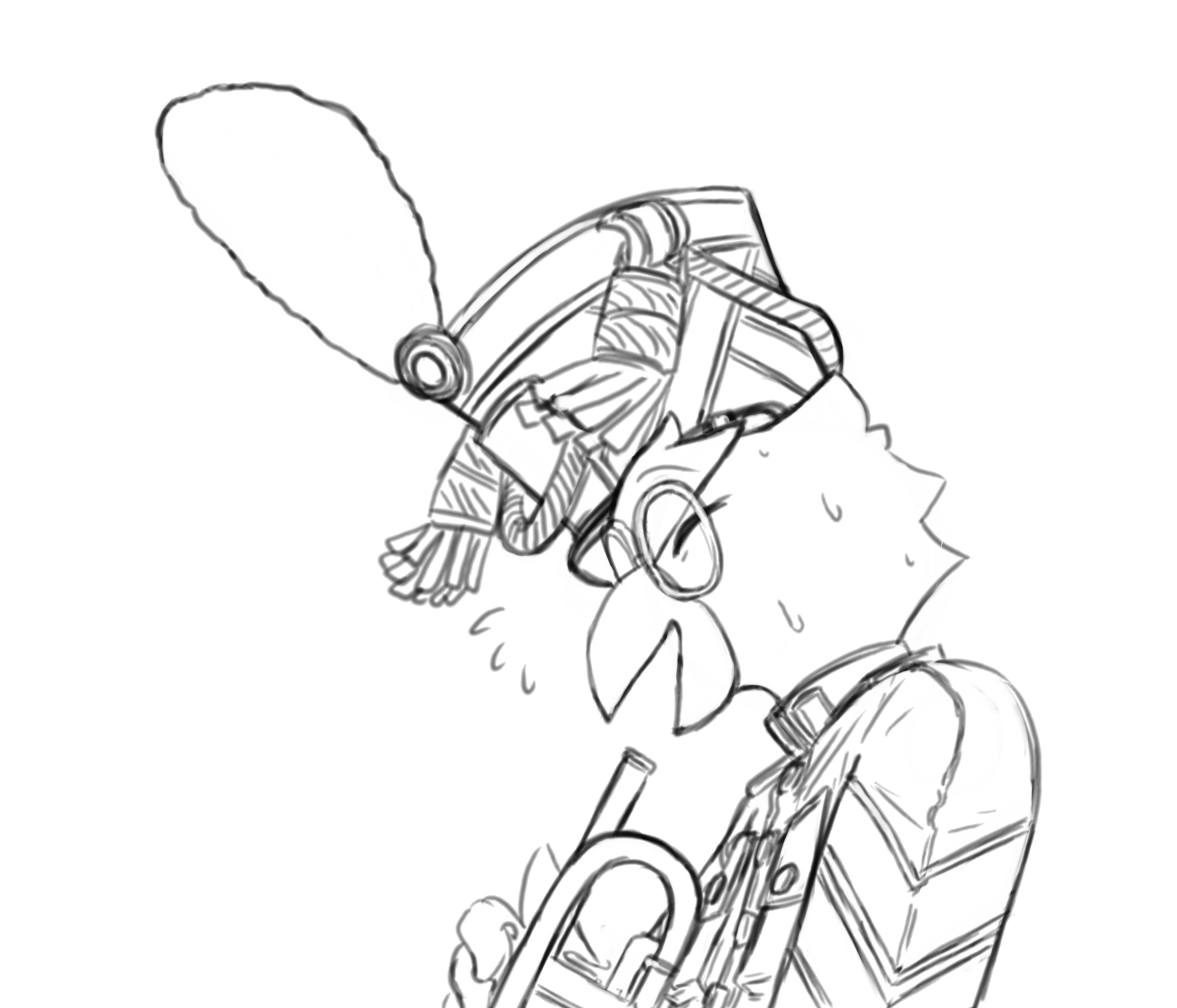 The Big ImageBoard (TBIB) 2024 anthro avian beak bird black and white