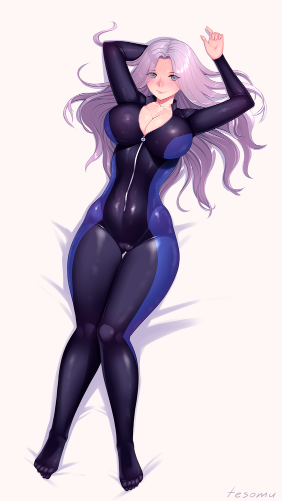 Anime girl in bodysuit