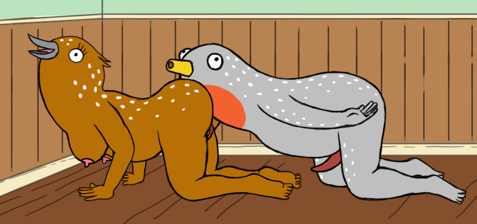 (TBIB) - 2019 animated anthro avian bertie bird breasts cum female male pen...