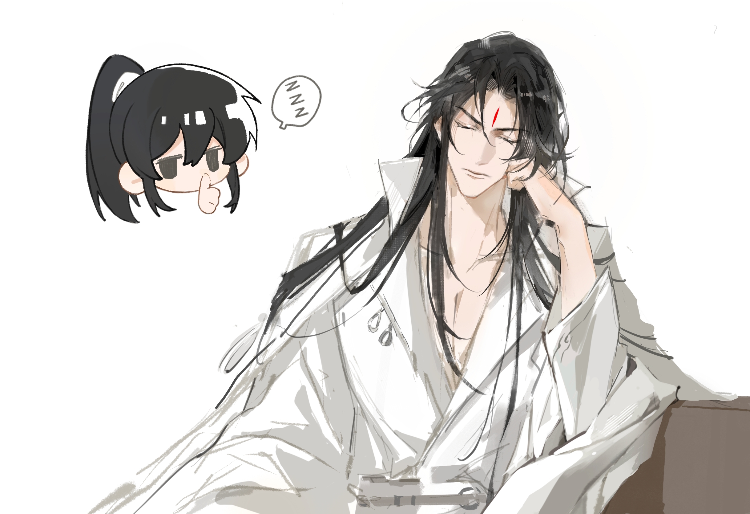 The Big ImageBoard (TBIB) - 2boys black hair cheng qian chibi chibi ...