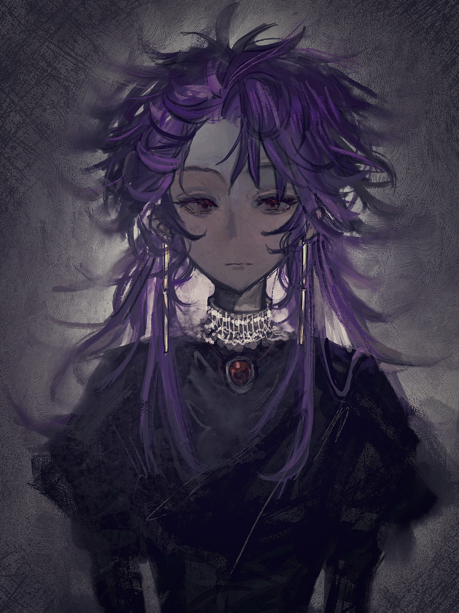 The Big ImageBoard (TBIB) - 1girl :| black shirt brooch chundizhouqin ...