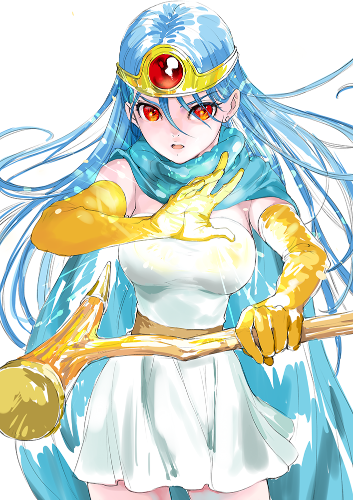 The Big ImageBoard (TBIB) 1girl blue cape blue cloak blue hair